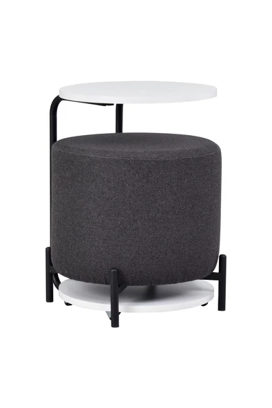 Vilinze Çok Amaçlı Metal C Sehpa Puf Seti