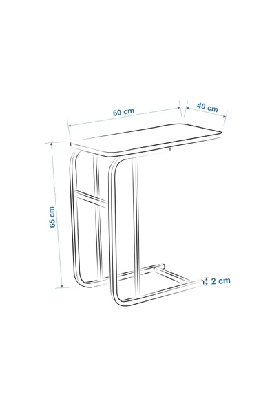 Vilinze Meltem Çok Amaçlı Metal C Sehpa - 4
