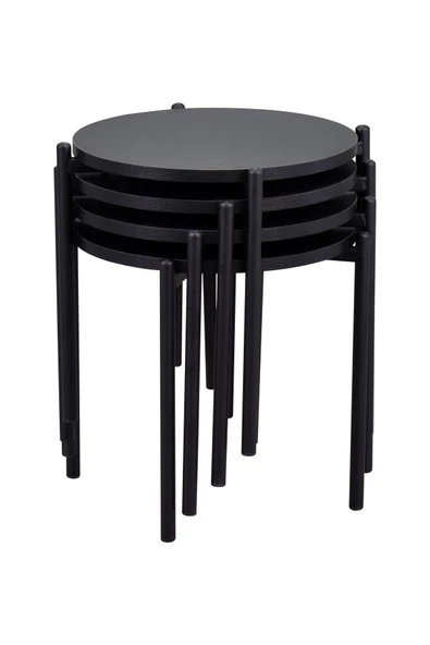 Vilinze Ay Metal Çok Amaçlı Zigon Tabure (4 Adet) ürün görseli 1