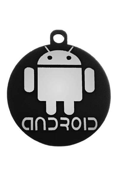 Android Amblemi Vantuzlu Pleksi Cam Süsü Arma Araba Oto Aksesuar Etiketçi Resimlik Model-2