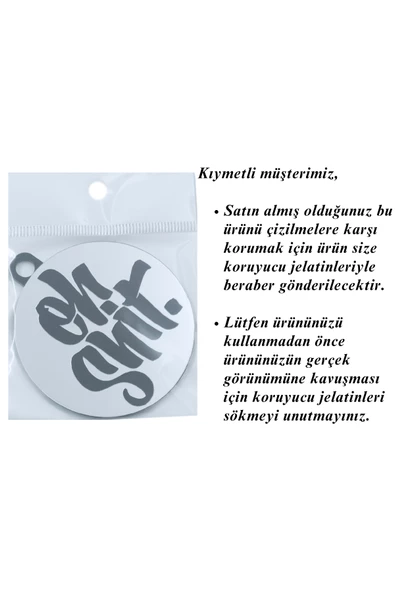 Oh Lanet Olsun Yazılı Vantuzlu Pleksi Cam Süsü Arma Araba Oto Aksesuar Etiketçi Resimlik Model-2 - 3