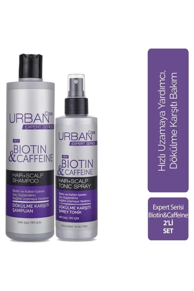 URBAN CARE Biotin & Caffeine Dökülme Karşıtı Şampuan + Tonik Set