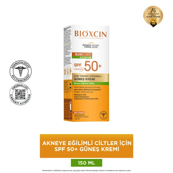 Bioxcin Sun Care Çok Yüksek Korumalı Akneye Eğilimli Ciltler İçin Güneş Kremi SPF50+ 150ml - Resim 2