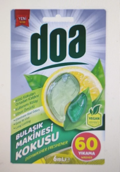 DOA BULAŞIK MAKİNESİ KOKUSU 60 YIKAMA 6ML LİMON ürün görseli 1