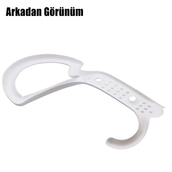 Noktalı Portmanto Vestiyer Duvar Askısı Metal Dolap Elbise Askılığı Askılık Beyaz 5 Adet - 6