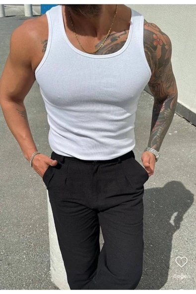 Unisex Erkek Spor Fitilli Atlet