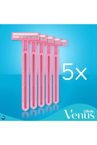 Gillette Simply Venus 2 Basic Kadın Tıraş Bıçağı 5'li - 6