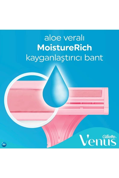Gillette Simply Venus 2 Basic Kadın Tıraş Bıçağı 5'li - 4