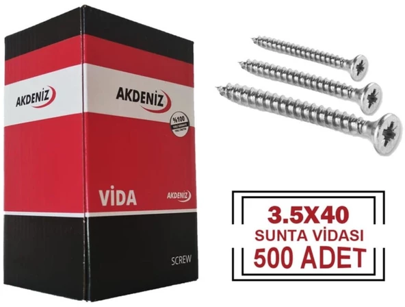 3,5x40 Sunta Vidası 500 Adet