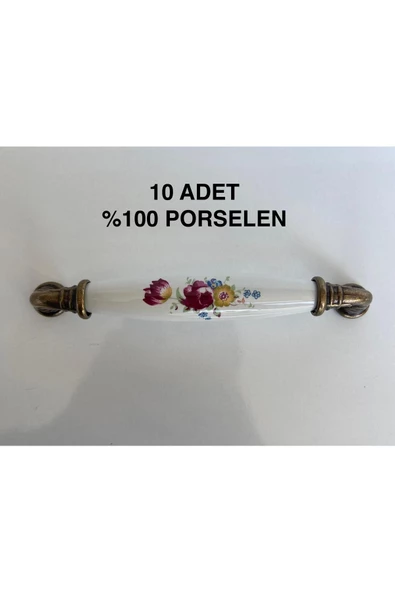 %100 Porselen 128 MM Çekmece, Mutfak Dolap Kulpu 10 Adet - 6