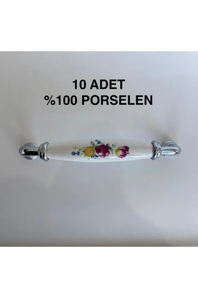 %100 Porselen 128 MM Çekmece, Mutfak Dolap Kulpu 10 Adet - 7