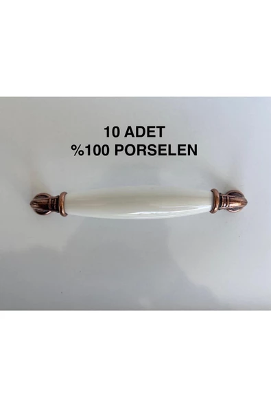 %100 Porselen 128 MM Çekmece, Mutfak Dolap Kulpu 10 Adet - 3