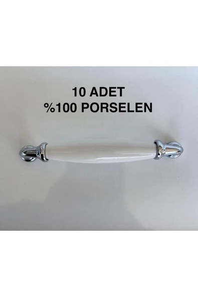 %100 Porselen 128 MM Çekmece, Mutfak Dolap Kulpu 10 Adet - 5