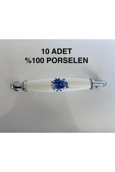 %100 Porselen 128 MM Çekmece, Mutfak Dolap Kulpu 10 Adet - 8