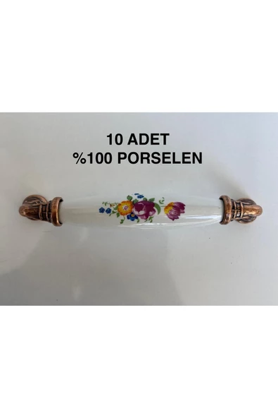 %100 Porselen 128 MM Çekmece, Mutfak Dolap Kulpu 10 Adet - 2