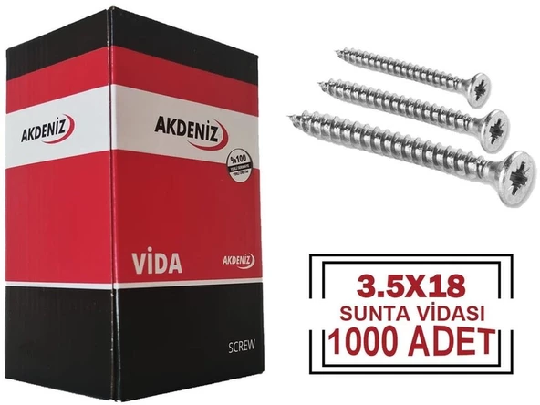 3,5x18 Sunta Vidası 1000 Adet