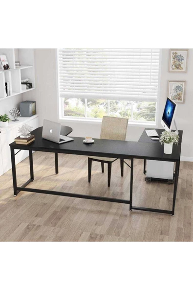Zizuva Tasarım Siyah Çalışma Ve Bilgisayar Masası - Resim 3