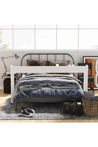 Zizuva Tasarım Çok Amaçlı Tekerlekli Beyaz Masa - Resim 4