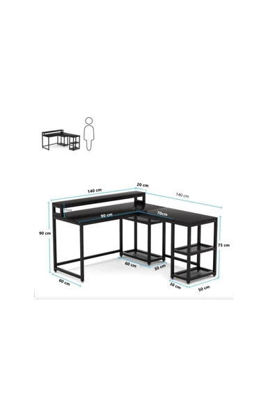 Zizuva Özel Tasarım Ev Ofis Çalışma Masası - Resim 8