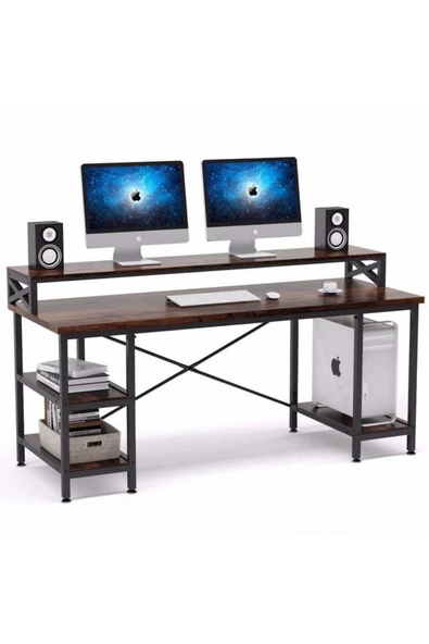 Zizuva Tasarım Raflı Çalışma Masası - Resim 3