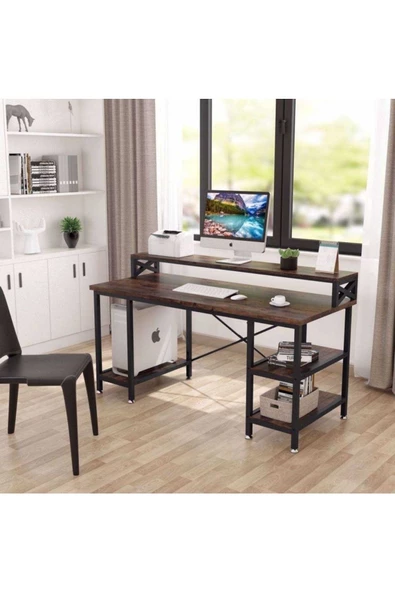 Zizuva Tasarım Raflı Çalışma Masası - Resim 2