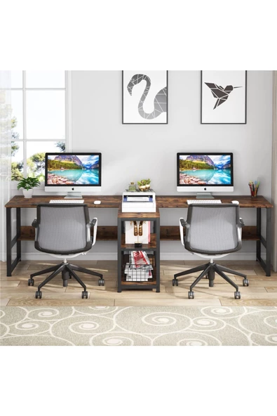 Zizuva Tasarım Barok Iki Kişilik Çizim Ve Bilgisayar Masası - Resim 2