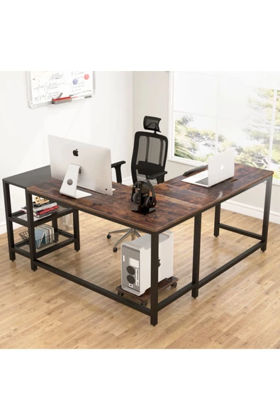 Zizuva Tasarım L Model Çizim Ve Bilgisayar Masası - Resim 3