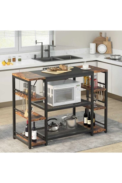 Zizuva Tasarım Tel Raflı Açık Mutfak Dolabı - 3