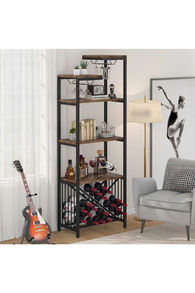 Zizuva Tasarım Raflı Bar Dolabı Modeli - 5