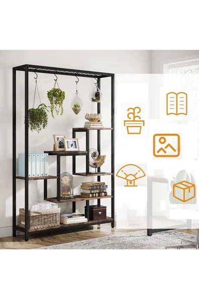 Zizuva Özel Tasarım Ceviz Çiçeklik & Saksılık Ve Düzenleyici - Resim 5