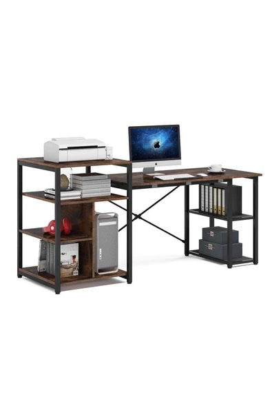 Zizuva Tasarım Raflı Çizim&çalışma Masası Modeli - 4