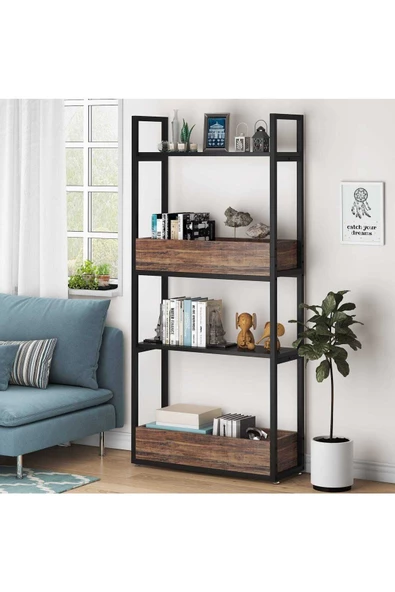 Zizuva Tasarım 4 Raflı Dekoratif Kitaplık Modeli - 2