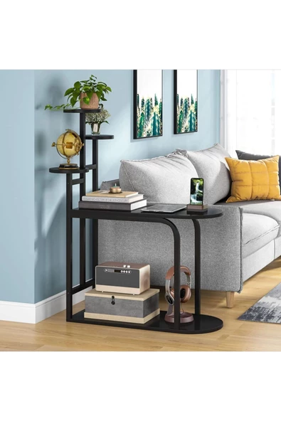 Zizuva Tasarım Çok Amaçlı Siyah Çiçeklik Saksılık Modeli ürün görseli 1