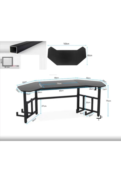 Zizuva Tasarım Oyuncu Masası - Resim 5