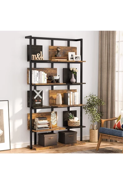 Zizuva Modern 5 Raflı Kitaplık-açık Raf Ünitesi - 2