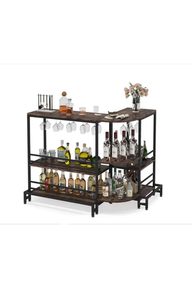 Zizuva Tasarım L Model Çok Amaçlı Düzenleyici Bar Masası - Resim 4