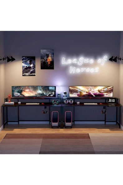 Zizuva Tasarım Siyah Gaming&çalışma Masası - Resim 2