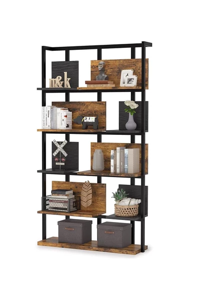 Zizuva Modern 5 Raflı Kitaplık-açık Raf Ünitesi - 4