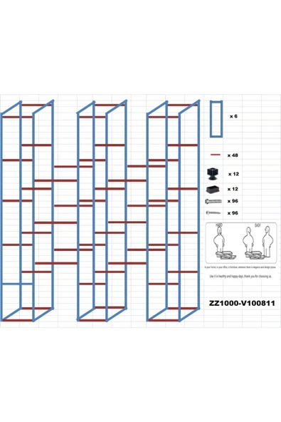 Zizuva Tasarım Modern Kitaplık - Resim 5