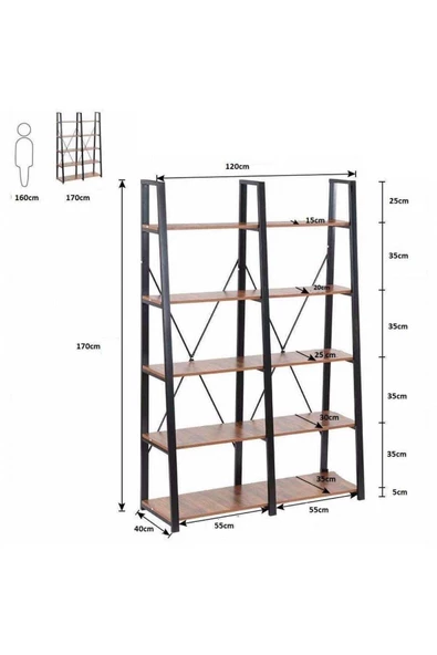 Zizuva Tasarım Modern Kitaplık Modeli - 5