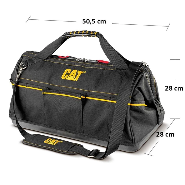 CAT DA980238 20'' Geniş Ağızlı Ağır Hizmet Bez Alet Takım Çantası - 9
