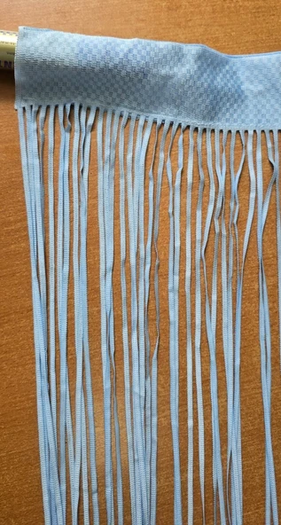 DÜZ İP MAVİ RUSTİK EN 100 CM BOY 210 CM HAZIR İP PERDE - Resim 12