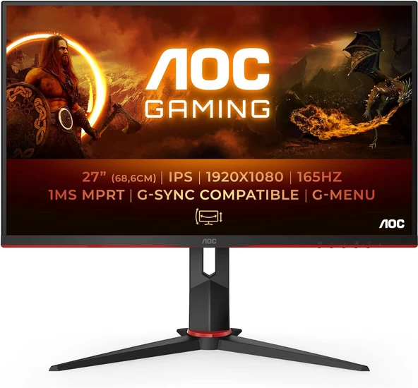 AOC 27G2SP 27" 1 ms Full HD Pivot IPS 165 Hz Oyuncu Monitörü - 2