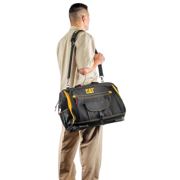 CAT DA980199 18'' Geniş Ağızlı 5 Bölmeli Ağır Hizmet Bez Alet Takım Çantası - 10