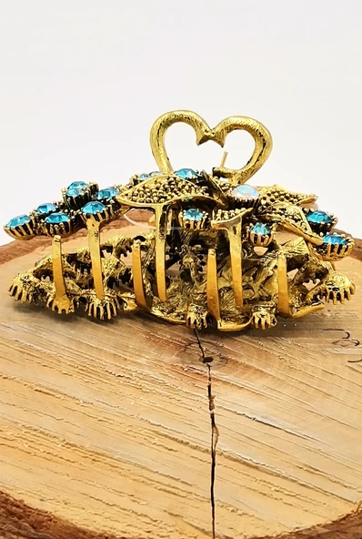 Döküm Metal Renkli Taşlı Lüks Toka ürün görseli