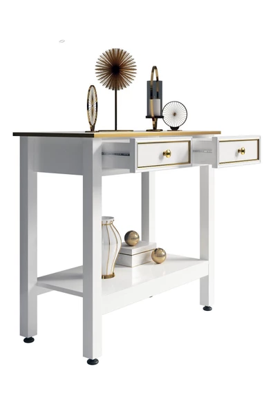 Boyut Mobilya 2 Çekmeceli, Sabit Ayaklı, Dekoratif Dresuar, Konsol - 3