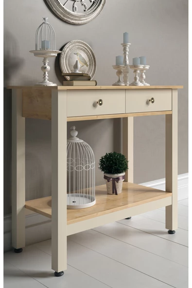 Boyut Mobilya 2 Çekmeceli, Sabit Ayaklı, Dekoratif Dresuar, Konsol - 2