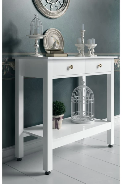 Boyut Mobilya 2 Çekmeceli, Sabit Ayaklı, Dekoratif Dresuar, Konsol - 2