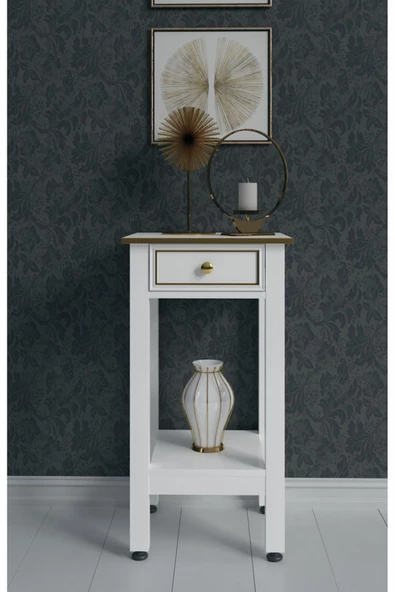 Boyut Mobilya Tek Çekmeceli, Sabit Ayaklı Dekoratif Dresuar