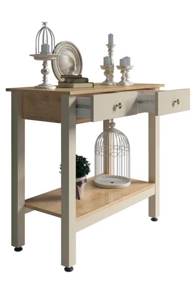 Boyut Mobilya 2 Çekmeceli, Sabit Ayaklı, Dekoratif Dresuar, Konsol - 3